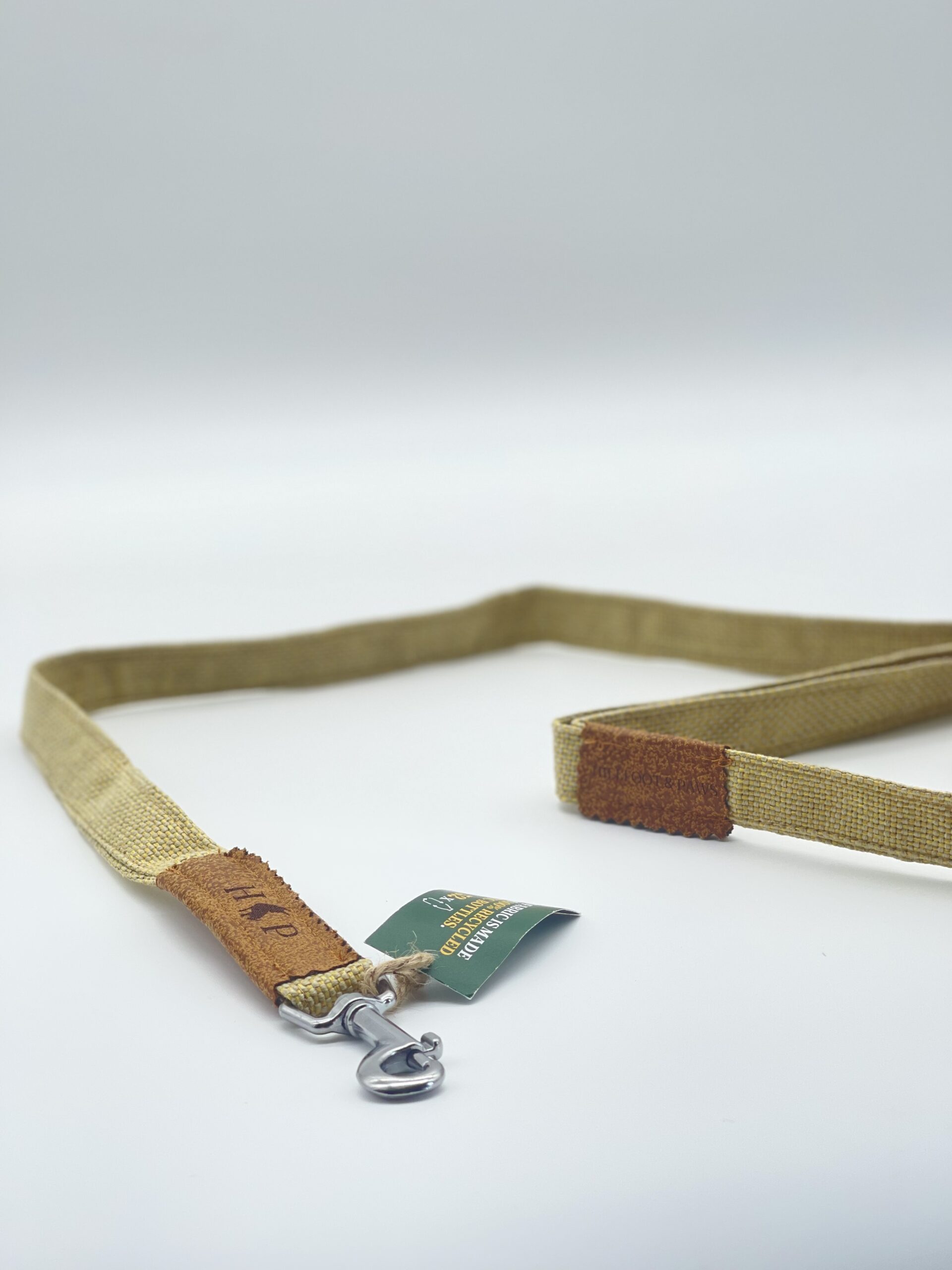 Hillfoot & Paws Handcrafted Eco Dog Lead: Mustard - Image 4