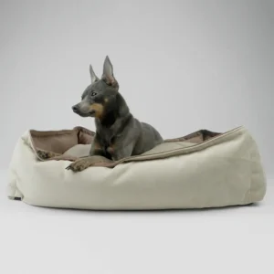 Hillfoot & Paws Scuff Tough Reversible Handmade Nest Dog Bed: Latte