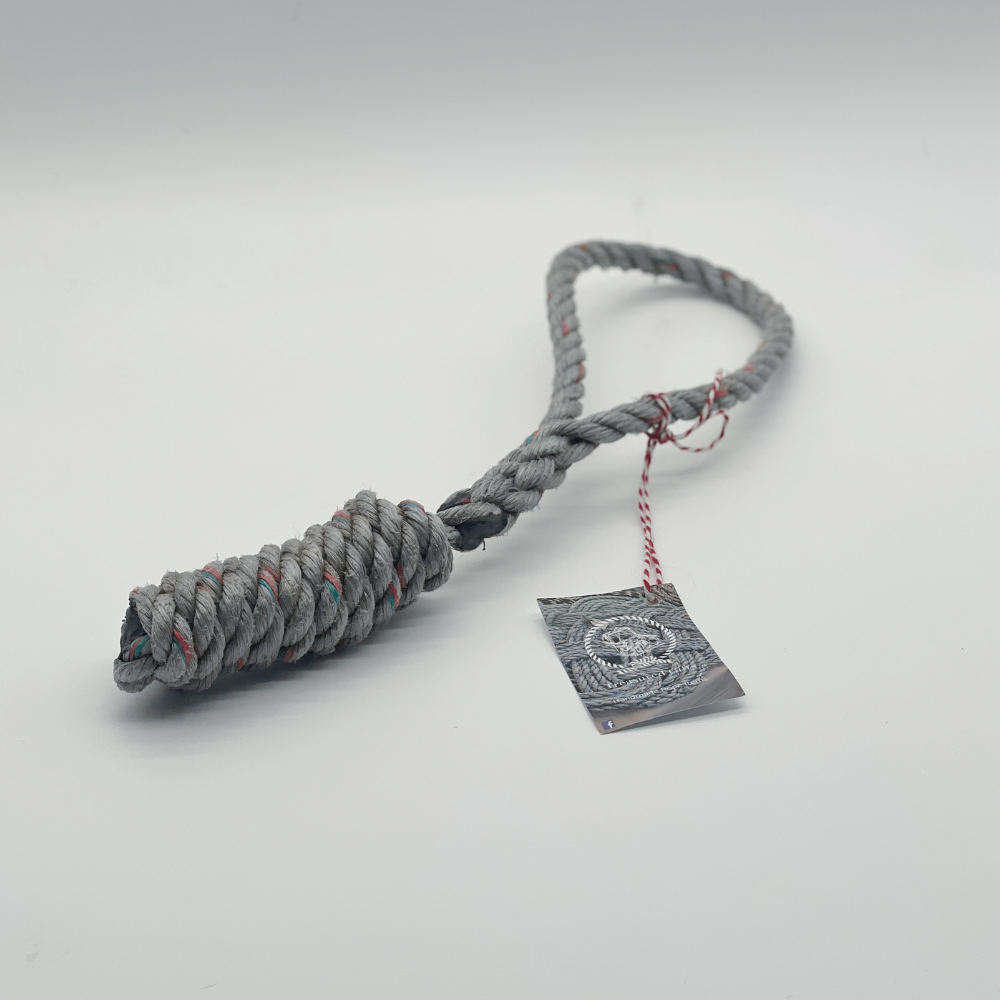 Reclaimed Fishing Rope Tuggy - Large (Grey) - Image 2