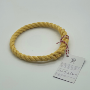 Reclaimed Fishing Rope Round Toy (Yellow)